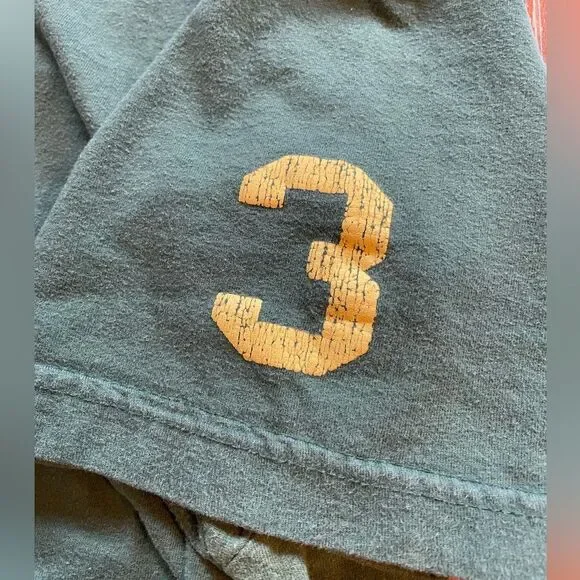 US Polo Association Green V Neck TShirt Yellow Accents Men’s Size M - Picture 3 of 5